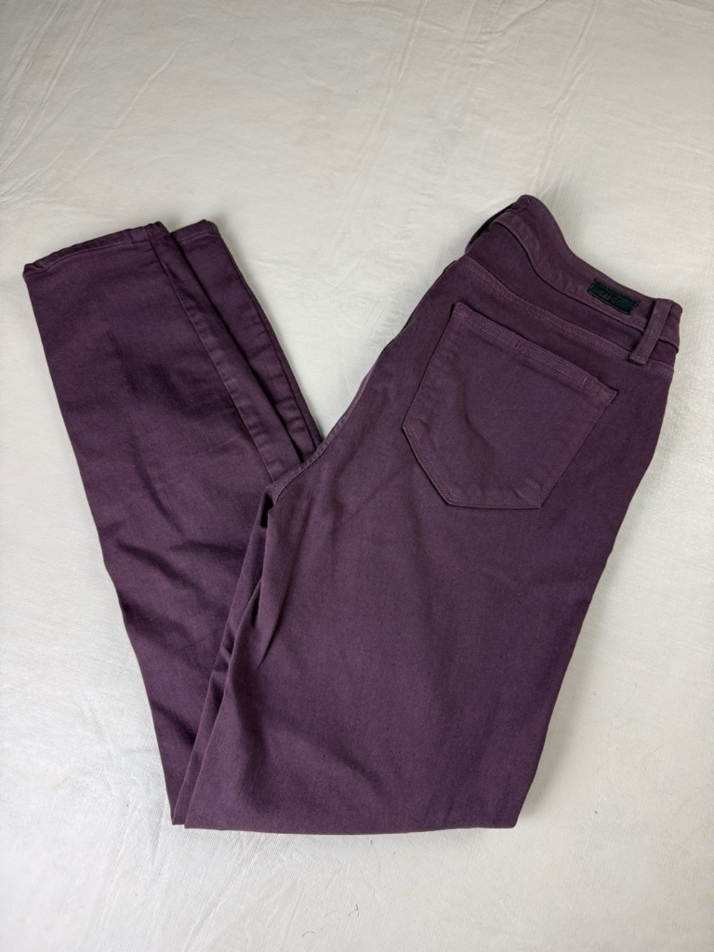 PAIGE Women's Verdugo Ankle Skinny Denim Jeans in Plum Purple Size 28